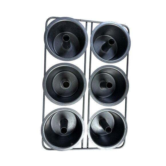 Vintage Norpro Nonstick Mini Angel Food 6 Cavity Cake Pan Model No. 3975 - Picture 5 of 5